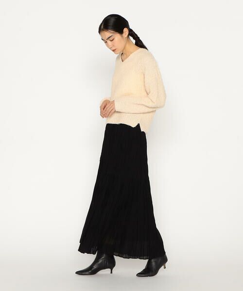 Precious Mild / プレシャスマイルド ニット・セーター | 〔 +サイズ 〕 ツィード柄 Vネックプルオーバー | 詳細7