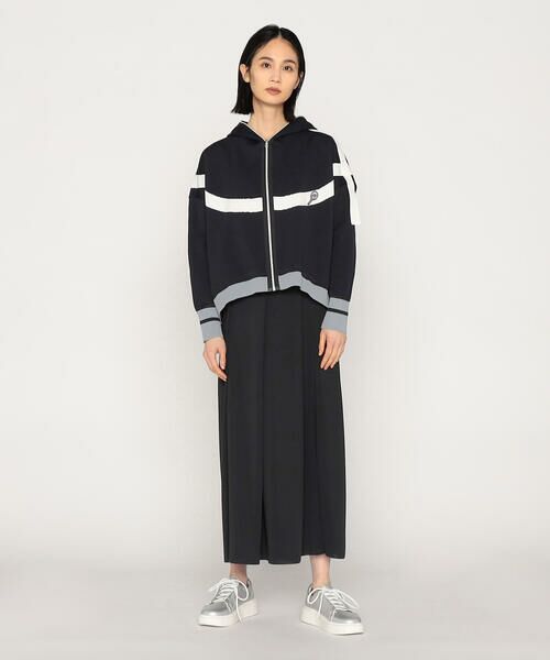 Precious Mild / プレシャスマイルド カーディガン・ボレロ | 半円ライン入り ニットパーカー | 詳細1