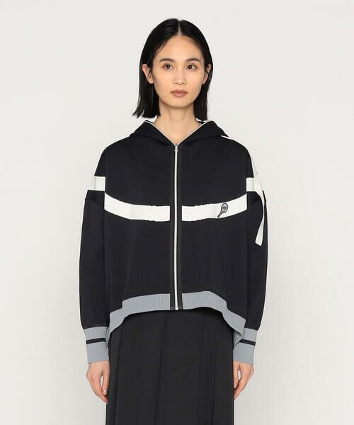 Precious Mild / プレシャスマイルド カーディガン・ボレロ | 半円ライン入り ニットパーカー | 詳細4