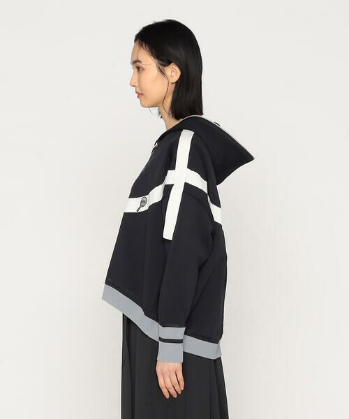 Precious Mild / プレシャスマイルド カーディガン・ボレロ | 半円ライン入り ニットパーカー | 詳細5