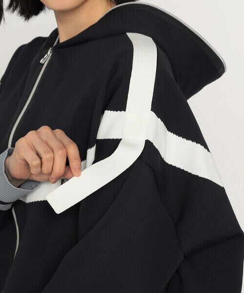 Precious Mild / プレシャスマイルド カーディガン・ボレロ | 半円ライン入り ニットパーカー | 詳細9