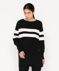 Precious Mild / プレシャスマイルド ニット・セーター | 二本ライン リンクス柄ニットプルオーバー