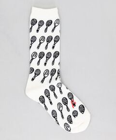 Precious Mild / プレシャスマイルド ソックス | テニスラケット柄 クルーソックス