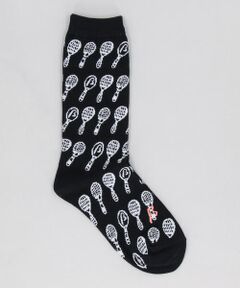 Precious Mild / プレシャスマイルド ソックス | テニスラケット柄 クルーソックス