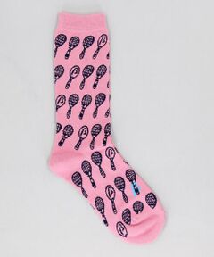 Precious Mild / プレシャスマイルド ソックス | テニスラケット柄 クルーソックス