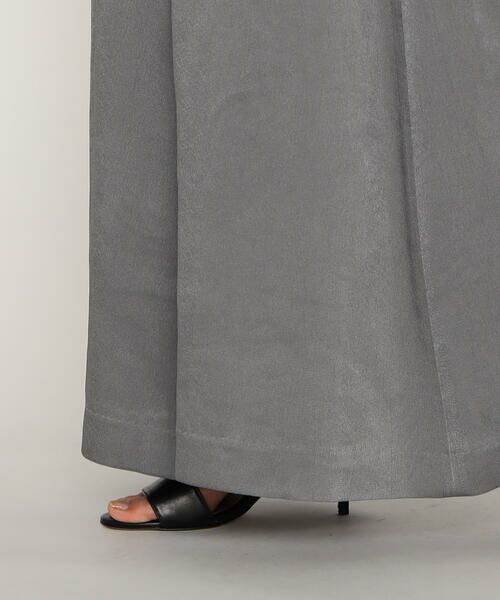 Precious Mild / プレシャスマイルド その他パンツ | 〔 +サイズ 〕ハンマーサテンワイドパンツ | 詳細12