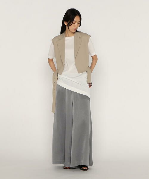 Precious Mild / プレシャスマイルド その他パンツ | 〔 +サイズ 〕ハンマーサテンワイドパンツ | 詳細4