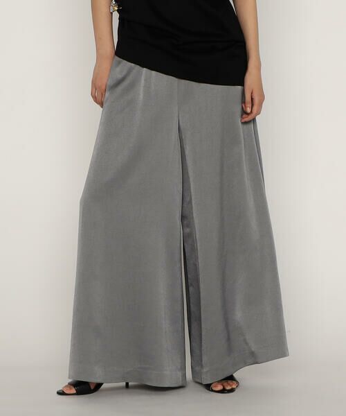 Precious Mild / プレシャスマイルド その他パンツ | 〔 +サイズ 〕ハンマーサテンワイドパンツ | 詳細6