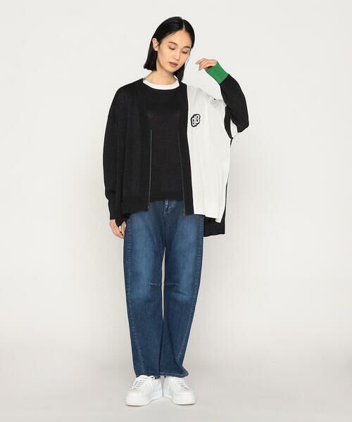 Precious Mild / プレシャスマイルド ニット・セーター | ビーズワッペン付き Vネックニットカーディガン | 詳細2