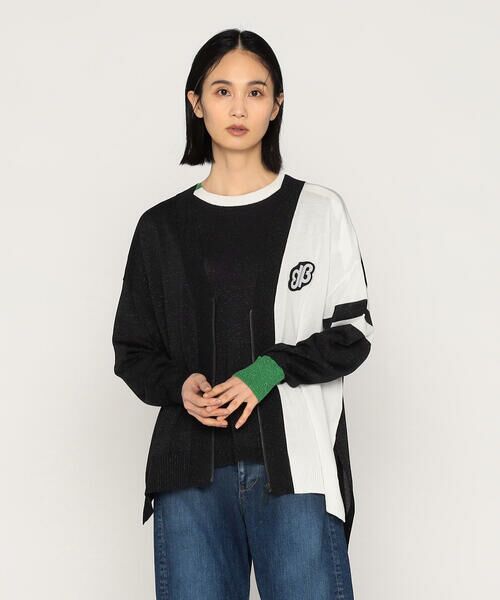 Precious Mild / プレシャスマイルド ニット・セーター | ビーズワッペン付き Vネックニットカーディガン | 詳細3