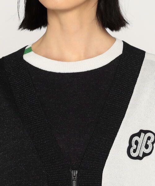 Precious Mild / プレシャスマイルド ニット・セーター | ビーズワッペン付き Vネックニットカーディガン | 詳細8