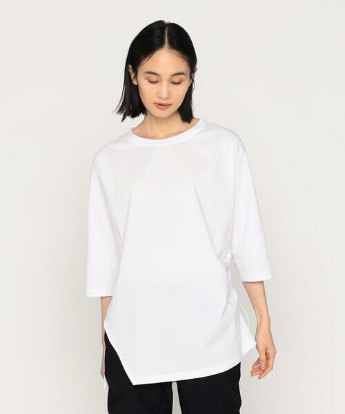 売れ筋商品|||アンナ フィールド Tシャツ レディース トップス Basic T-shirt - buttercream Anna Kerry(アンナケリー)なめらかタッチロゴ刺繍長袖Tシャツ