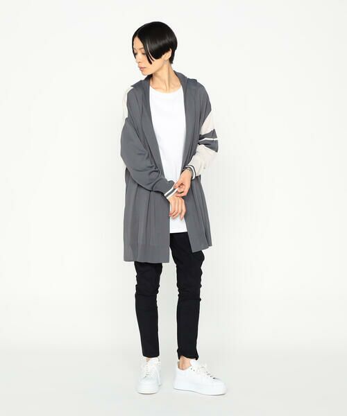 Precious Mild / プレシャスマイルド カーディガン・ボレロ | フーディー 配色ライン入りカーディガン | 詳細12