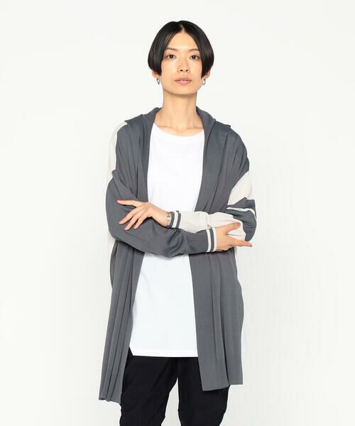 Precious Mild / プレシャスマイルド カーディガン・ボレロ | フーディー 配色ライン入りカーディガン | 詳細14