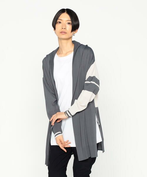 Precious Mild / プレシャスマイルド カーディガン・ボレロ | フーディー 配色ライン入りカーディガン | 詳細15