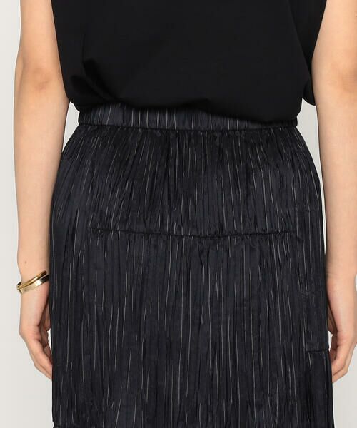 Precious Mild / プレシャスマイルド ロング・マキシ丈スカート | マニッシュストライプタフタ プリーツスカート | 詳細14