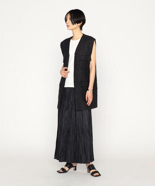 Precious Mild / プレシャスマイルド ロング・マキシ丈スカート | マニッシュストライプタフタ プリーツスカート | 詳細7