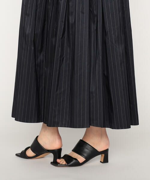 Precious Mild / プレシャスマイルド ロング・マキシ丈ワンピース | マニッシュストライプタフタ ワンピース | 詳細10