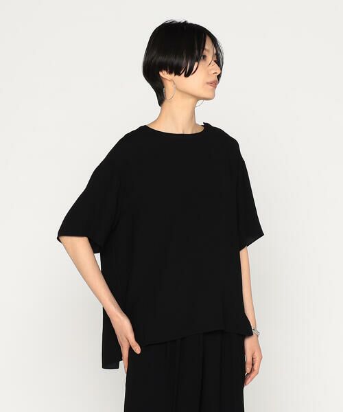 Precious Mild/プレシャスマイルド アセポリ二重織 ブラウス 05:ブラック 9号 Precious Mild/プレシャスマイルド アセポリ二重織 ブラウス 05:ブラック 9号