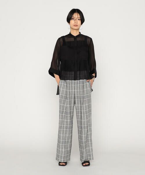 Precious Mild / プレシャスマイルド その他パンツ | 〔 +サイズ 〕グレンチェック ワイドパンツ | 詳細1