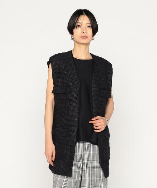 Precious Mild / プレシャスマイルド ベスト | 〔 +サイズ 〕和紙カラミ ジレ | 詳細9