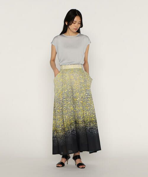 Precious Mild / プレシャスマイルド ロング・マキシ丈スカート | 〔 +サイズ 〕ミモザプリントロングスカート | 詳細1