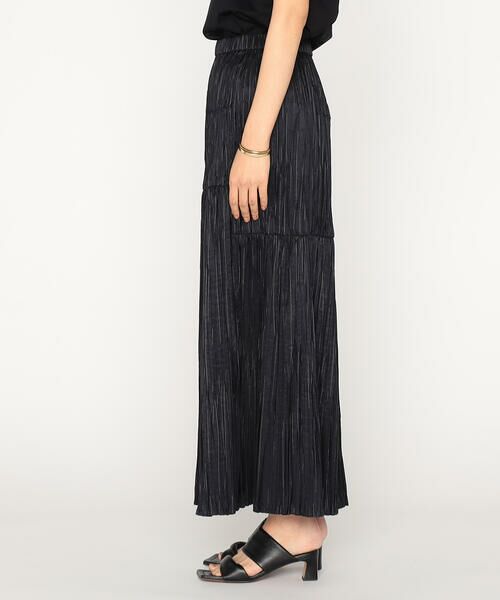 Precious Mild / プレシャスマイルド ロング・マキシ丈スカート | 〔 +サイズ 〕マニッシュストライプタフタ プリーツスカート | 詳細11