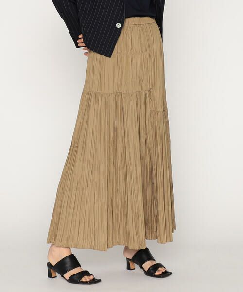 Precious Mild / プレシャスマイルド ロング・マキシ丈スカート | 〔 +サイズ 〕シアータフタ プリーツスカート | 詳細4