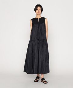 Precious Mild / プレシャスマイルド ロング・マキシ丈ワンピース | 〔 +サイズ 〕 マニッシュストライプ ワンピース