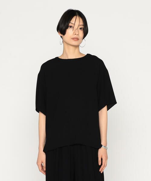 Precious Mild / プレシャスマイルド シャツ・ブラウス | 〔 +サイズ 〕 アセポリ二重織  ブラウス（05:ブラック）