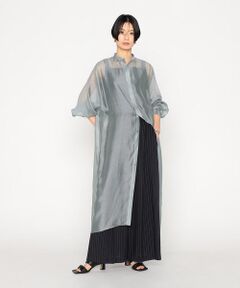 Precious Mild / プレシャスマイルド シャツ・ブラウス | 〔 +サイズ 〕 テンセルオーガンジー ロングシャツ