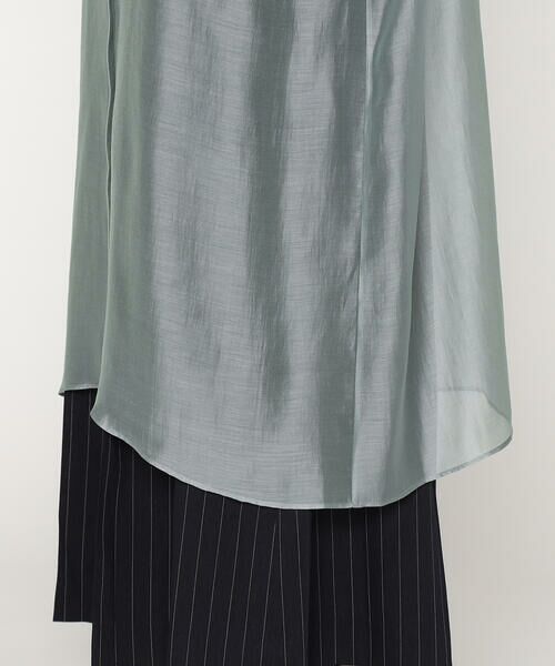 Precious Mild / プレシャスマイルド シャツ・ブラウス | 〔 +サイズ 〕 テンセルオーガンジー ロングシャツ | 詳細12