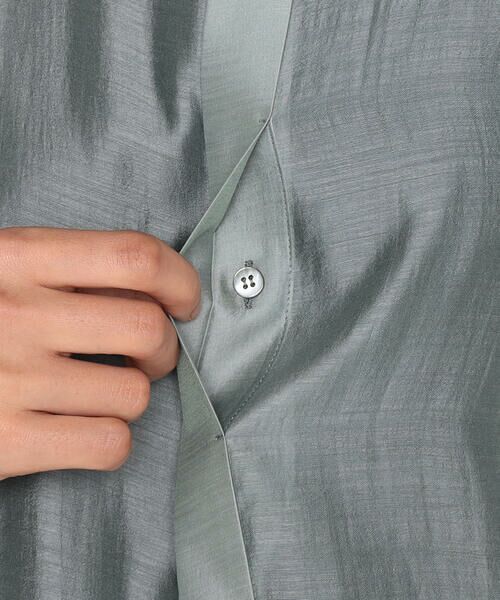 Precious Mild / プレシャスマイルド シャツ・ブラウス | 〔 +サイズ 〕 テンセルオーガンジー ロングシャツ | 詳細13