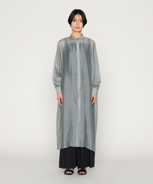 Precious Mild / プレシャスマイルド シャツ・ブラウス | 〔 +サイズ 〕 テンセルオーガンジー ロングシャツ | 詳細6