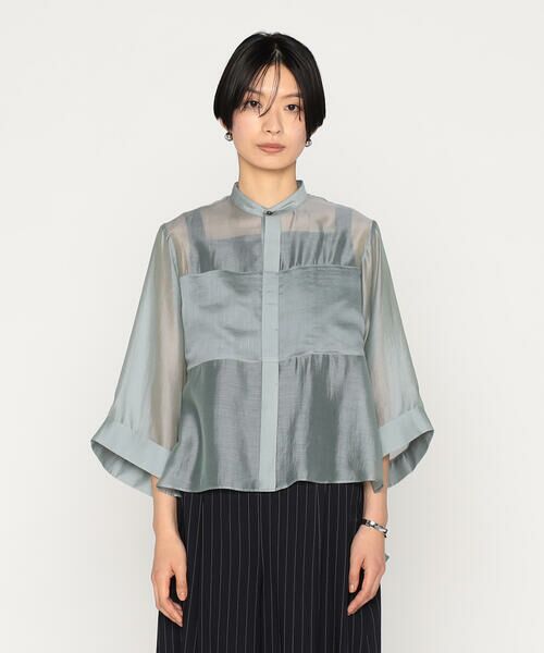 Precious Mild / プレシャスマイルド シャツ・ブラウス | 〔 +サイズ 〕 テンセルオーガンジー シャツ | 詳細12