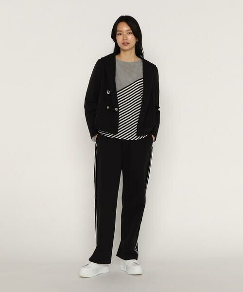 Precious Mild / プレシャスマイルド シャツ・ブラウス | パネルストライプ ノーカラーブラウス | 詳細4