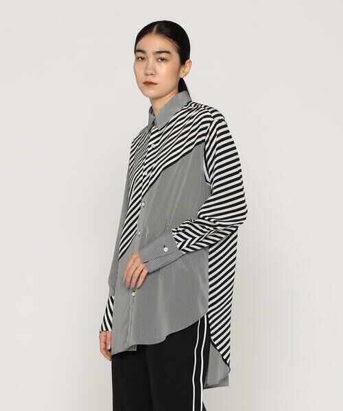 Precious Mild / プレシャスマイルド シャツ・ブラウス | パネルストライプ シャツ | 詳細3