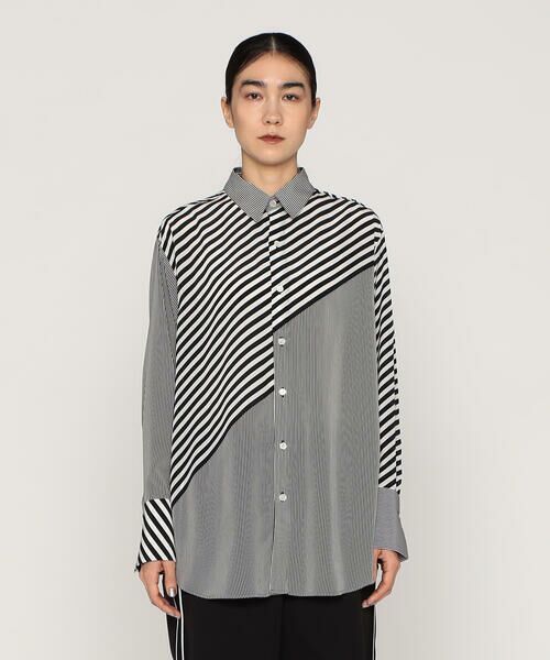 Precious Mild / プレシャスマイルド シャツ・ブラウス | パネルストライプ シャツ | 詳細4