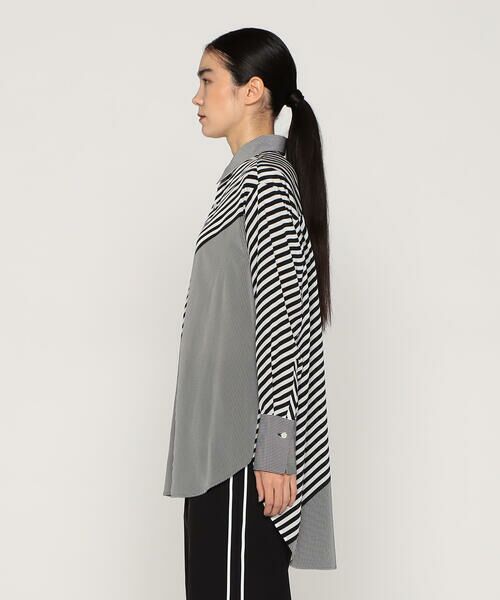 Precious Mild / プレシャスマイルド シャツ・ブラウス | パネルストライプ シャツ | 詳細5