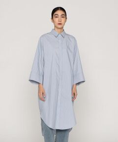 Precious Mild / プレシャスマイルド シャツ・ブラウス | ポリエステルストライプ ロングシャツ