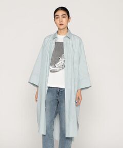 Precious Mild / プレシャスマイルド シャツ・ブラウス | ポリエステルストライプ ロングシャツ