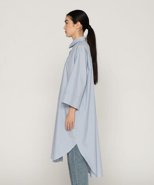 Precious Mild / プレシャスマイルド シャツ・ブラウス | ポリエステルストライプ ロングシャツ | 詳細7