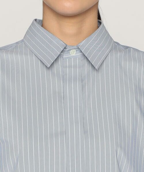 Precious Mild / プレシャスマイルド シャツ・ブラウス | ポリエステルストライプ ロングシャツ | 詳細9
