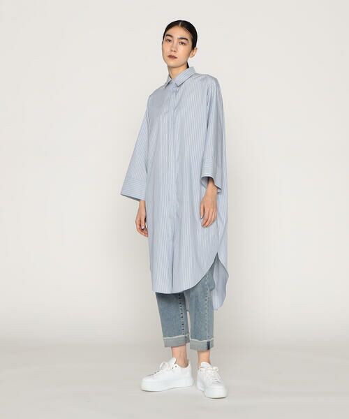 Precious Mild / プレシャスマイルド シャツ・ブラウス | ポリエステルストライプ ロングシャツ | 詳細2