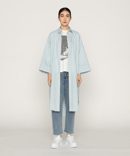 Precious Mild / プレシャスマイルド シャツ・ブラウス | ポリエステルストライプ ロングシャツ | 詳細17