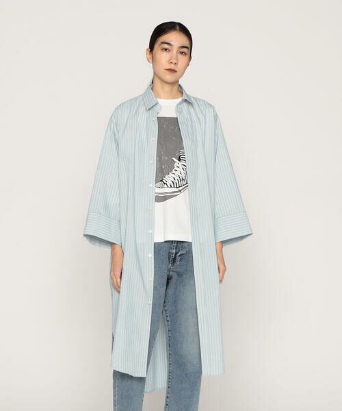 Precious Mild / プレシャスマイルド シャツ・ブラウス | ポリエステルストライプ ロングシャツ | 詳細19
