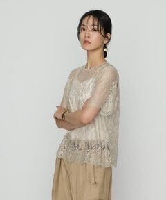 Precious Mild / プレシャスマイルド シャツ・ブラウス | サフィランリバーレース小柄 ブラウス