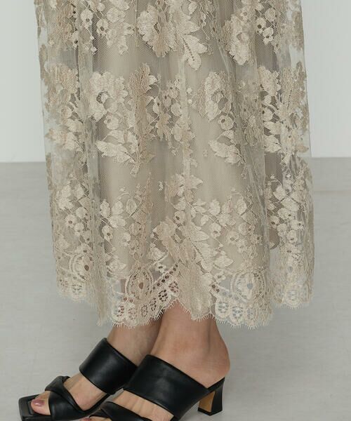 Precious Mild / プレシャスマイルド ロング・マキシ丈スカート | サフィランリバーレース大柄 ロングスカート | 詳細11