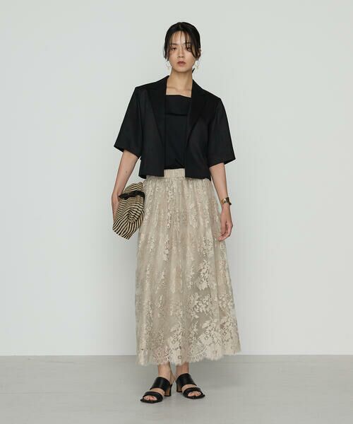 Precious Mild / プレシャスマイルド ロング・マキシ丈スカート | サフィランリバーレース大柄 ロングスカート | 詳細4
