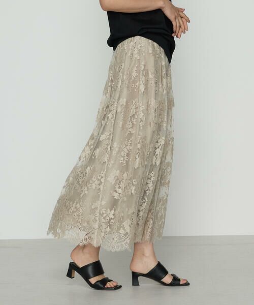 Precious Mild / プレシャスマイルド ロング・マキシ丈スカート | サフィランリバーレース大柄 ロングスカート | 詳細5
